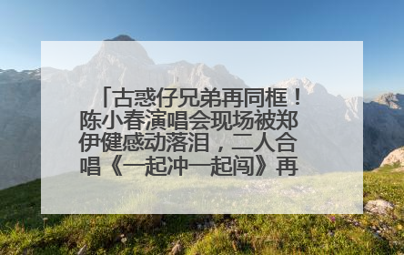 古惑仔兄弟再同框！陈小春演唱会现场被郑伊健感动落泪，二人合唱《一起冲一起闯》再现青春回忆
