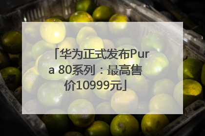 华为正式发布Pura 80系列：最高售价10999元