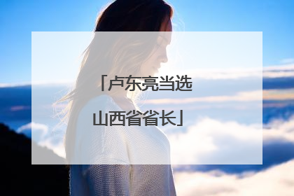 卢东亮当选山西省省长