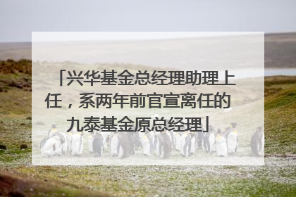 兴华基金总经理助理上任，系两年前官宣离任的九泰基金原总经理