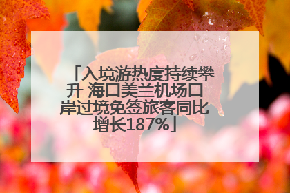 入境游热度持续攀升 海口美兰机场口岸过境免签旅客同比增长187%