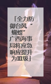 全力防御台风“蝴蝶” 广西海事局将应急响应提升为Ⅲ级