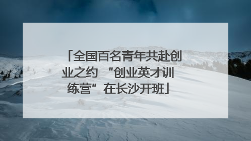 全国百名青年共赴创业之约 “创业英才训练营”在长沙开班