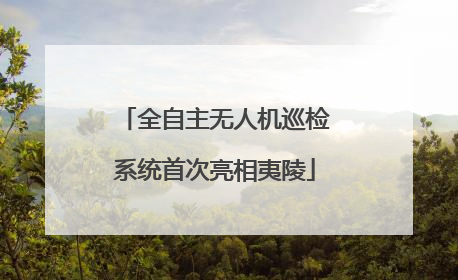 全自主无人机巡检系统首次亮相夷陵