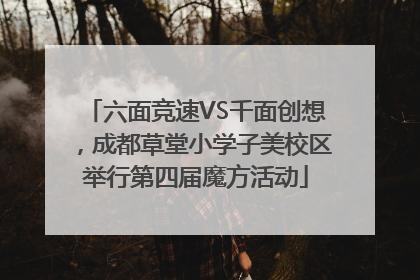 六面竞速VS千面创想，成都草堂小学子美校区举行第四届魔方活动
