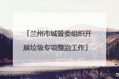 兰州市城管委组织开展垃圾专项整治工作