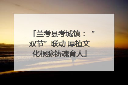 兰考县考城镇：“双节”联动 厚植文化根脉铸魂育人