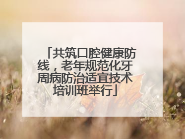 共筑口腔健康防线，老年规范化牙周病防治适宜技术培训班举行
