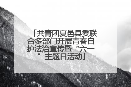 共青团夏邑县委联合多部门开展青春自护法治宣传暨“六一”主题日活动