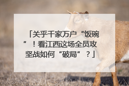 关乎千家万户“饭碗”！看江西这场全员攻坚战如何“破局”？