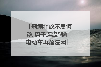 刑满释放不思悔改 男子连盗5辆电动车再落法网