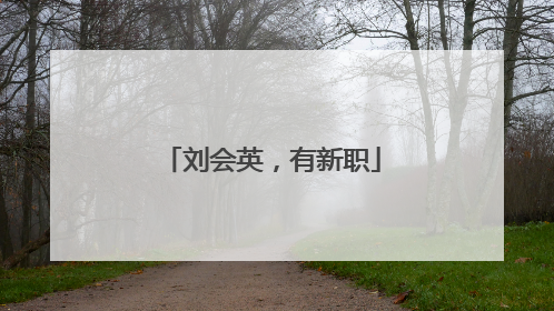 刘会英，有新职