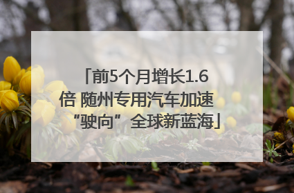 前5个月增长1.6倍 随州专用汽车加速“驶向”全球新蓝海