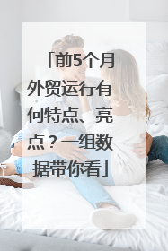 前5个月外贸运行有何特点、亮点？一组数据带你看