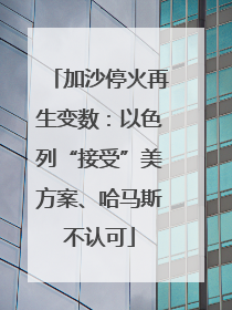 加沙停火再生变数：以色列“接受”美方案、哈马斯不认可