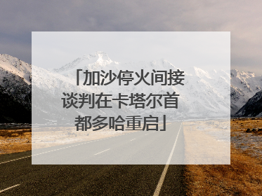 加沙停火间接谈判在卡塔尔首都多哈重启