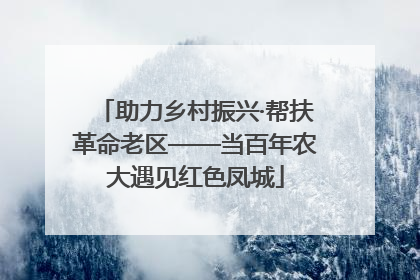 助力乡村振兴·帮扶革命老区——当百年农大遇见红色凤城
