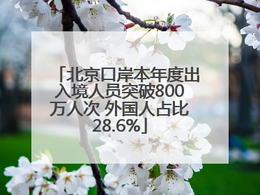 北京口岸本年度出入境人员突破800万人次 外国人占比28.6%