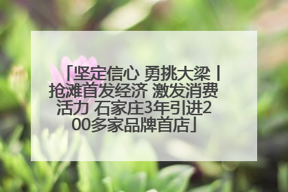 坚定信心 勇挑大梁丨抢滩首发经济 激发消费活力 石家庄3年引进200多家品牌首店