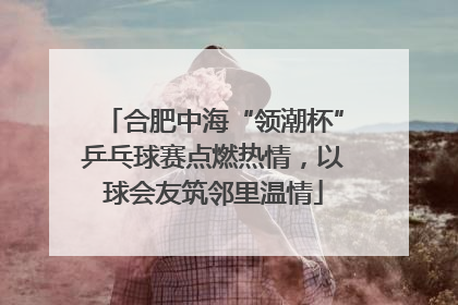 合肥中海“领潮杯”乒乓球赛点燃热情，以球会友筑邻里温情