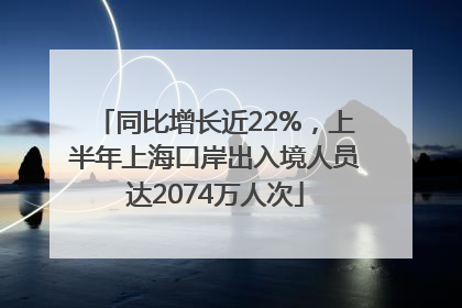 同比增长近22%，上半年上海口岸出入境人员达2074万人次