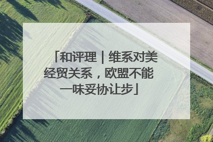 和评理｜维系对美经贸关系，欧盟不能一味妥协让步