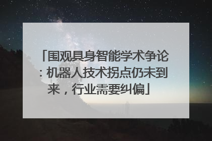 围观具身智能学术争论：机器人技术拐点仍未到来，行业需要纠偏