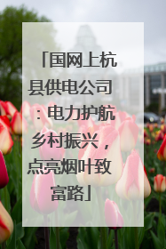 国网上杭县供电公司：电力护航乡村振兴，点亮烟叶致富路