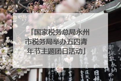 国家税务总局永州市税务局举办五四青年节主题团日活动