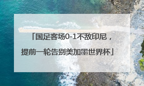国足客场0-1不敌印尼，提前一轮告别美加墨世界杯