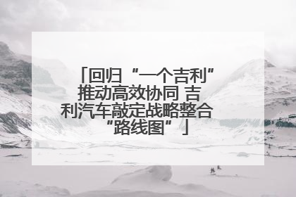 回归“一个吉利” 推动高效协同 吉利汽车敲定战略整合“路线图”