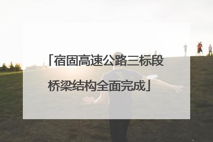 宿固高速公路三标段桥梁结构全面完成