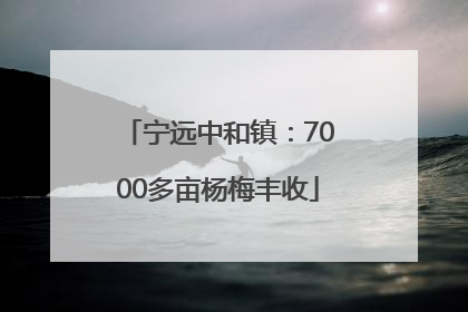 宁远中和镇：7000多亩杨梅丰收