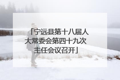 宁远县第十八届人大常委会第四十九次主任会议召开