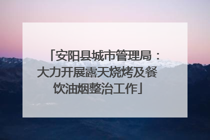 安阳县城市管理局：大力开展露天烧烤及餐饮油烟整治工作