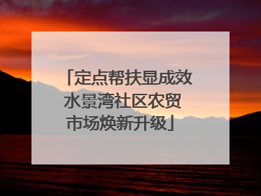 定点帮扶显成效 水景湾社区农贸市场焕新升级