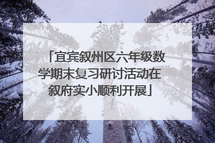 宜宾叙州区六年级数学期末复习研讨活动在叙府实小顺利开展