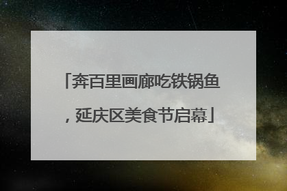奔百里画廊吃铁锅鱼，延庆区美食节启幕