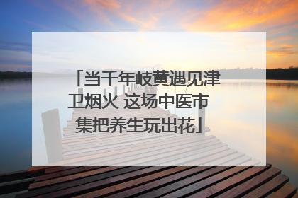 当千年岐黄遇见津卫烟火 这场中医市集把养生玩出花