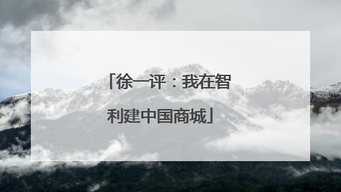 徐一评：我在智利建中国商城