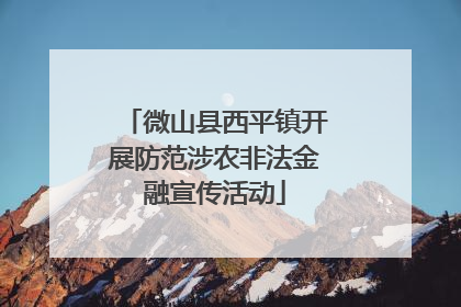 微山县西平镇开展防范涉农非法金融宣传活动