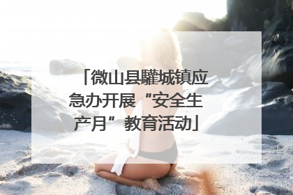 微山县驩城镇应急办开展“安全生产月”教育活动
