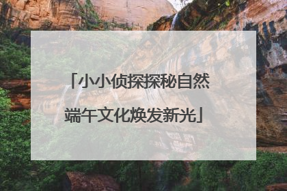小小侦探探秘自然 端午文化焕发新光