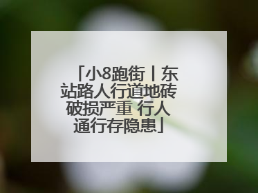 小8跑街丨东站路人行道地砖破损严重 行人通行存隐患