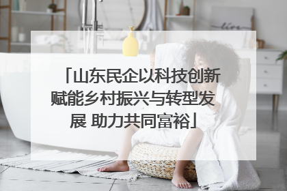 山东民企以科技创新赋能乡村振兴与转型发展 助力共同富裕