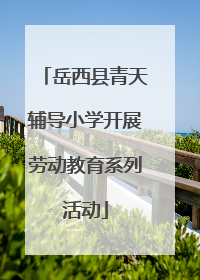 岳西县青天辅导小学开展劳动教育系列活动