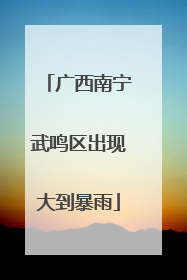 广西南宁武鸣区出现大到暴雨