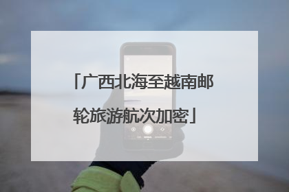 广西北海至越南邮轮旅游航次加密