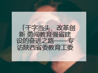 干字当头、改革创新 勇闯教育强省建设的奋进之路——专访陕西省委教育工委书记、省教育厅厅长王树声
