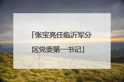 张宝亮任临沂军分区党委第一书记